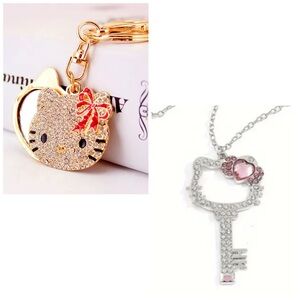 Hello Kitty Keychain and Necklace